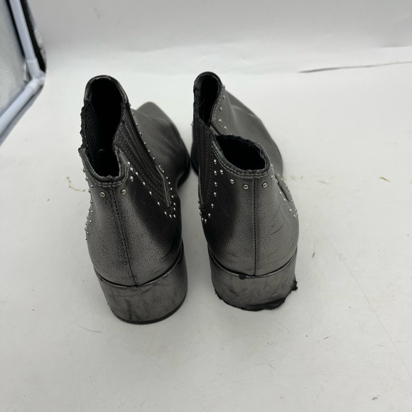 Marc Fisher Women’s Idalee Metallic Silver Studded Chelsea Ankle Boots - Picture 8 of 14